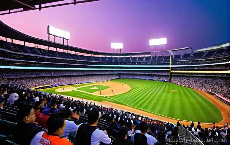 야구의 역사와 기원 - **Prompt: "A vibrant, high-contrast action shot depicting a professional baseball game from the 1930...