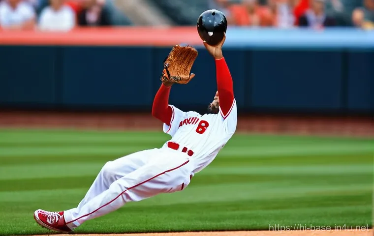 야구 초보자가 알아야 할 용어 - An intense, dynamic mid-shot capturing the pivotal moment between a baseball pitcher and a batter. T...